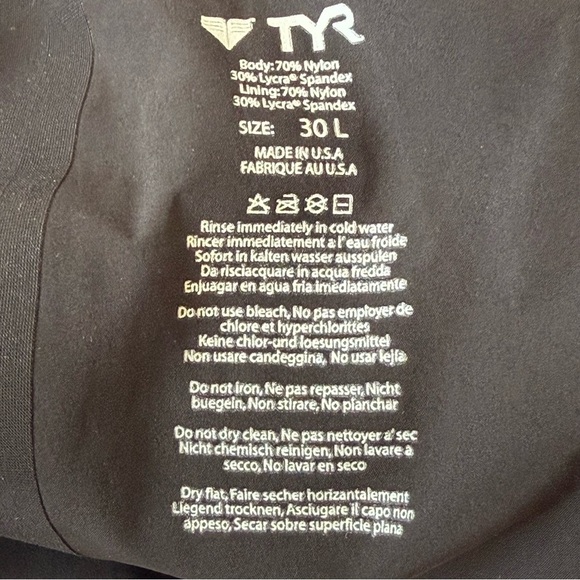 TYR Women’s Tracer B-Series Shortjohn Swimsuit Size 30L, 28 In Black - Picture 7 of 13